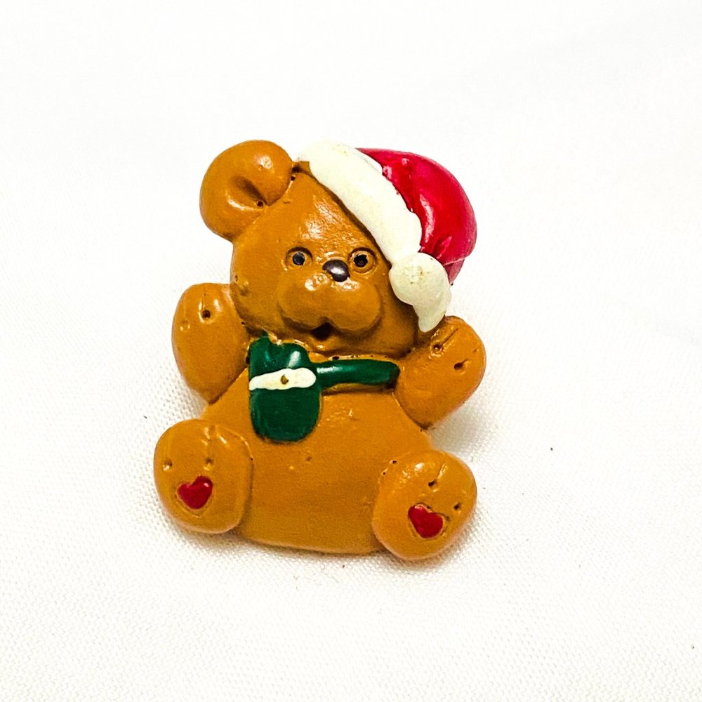 Vintage Christmas Bear Brooch